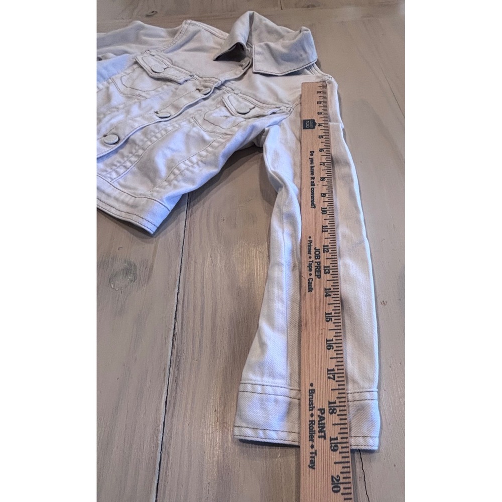 Burberry Kids White Denim Trucker Jacket 10Y 140 Classic Designer Logo Preppy - Picture 12 of 16